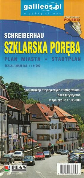 SZKLARSKA PORĘBA. PLAN MIASTA 1:9 000