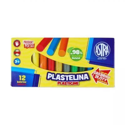 PLASTELINA ASTRA 12 KOLORÓW (ZLOTA, SREBRNA) JM 30
