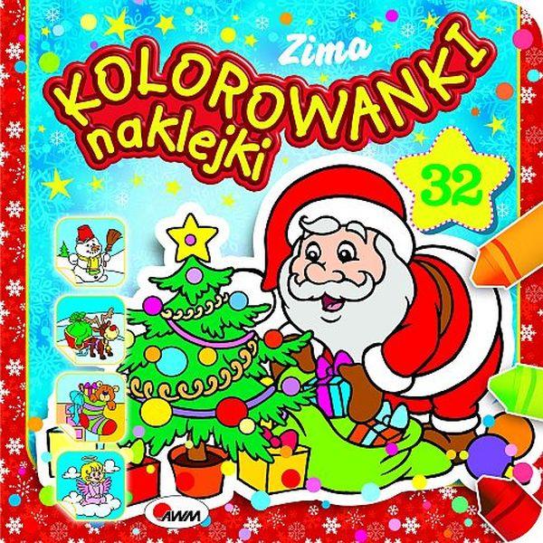 KOLOROWANKI NAKLEJKI. ZIMA