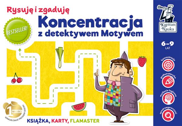 KONCENTRACJA Z DETEKTYWEM MOTYWEM. RYSUJĘ I ZGADUJ