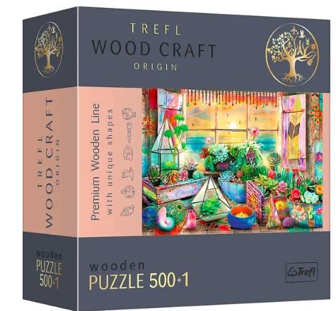 Trefl, puzzle drewniane, Wood Craft, Domek