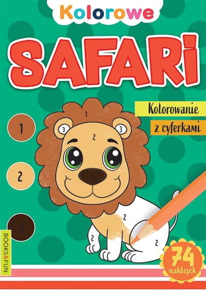 SAFARI. KOLOROWANIE Z CYFERKAMI