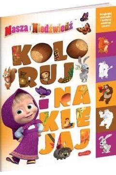 KOLORUJ I NAKLEJAJ. MASZA I NIEDŹWIEDŹ