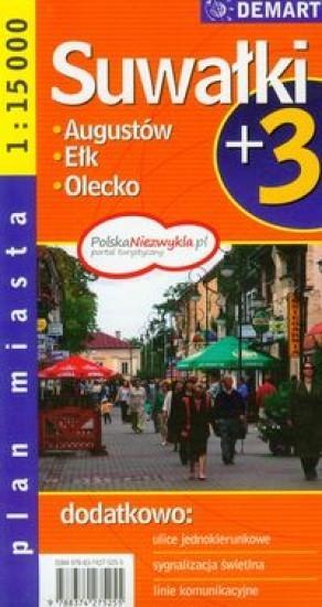 PLAN MIASTA SUWAŁKI/AUGUSTÓW +3 1:15 000 DEMART