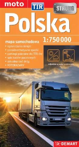 POLSKA TIR. MAPA W SKALI 1:750 000