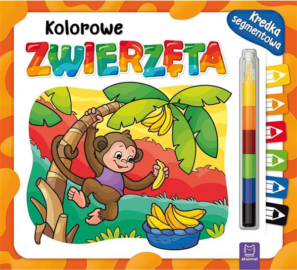 KOLOROWE ZWIERZĘTA. KREDKA SEGMENTOWA