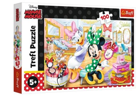 Trefl, puzzle, Disney, Myszka Minnie w salonie kos