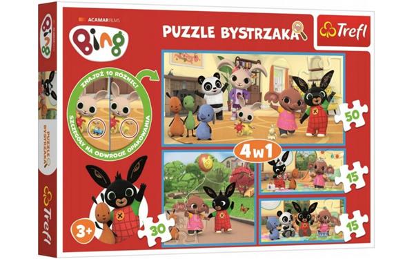 TREFL PUZZLE BYSTRZAKA 4W1 KRÓLIK BING