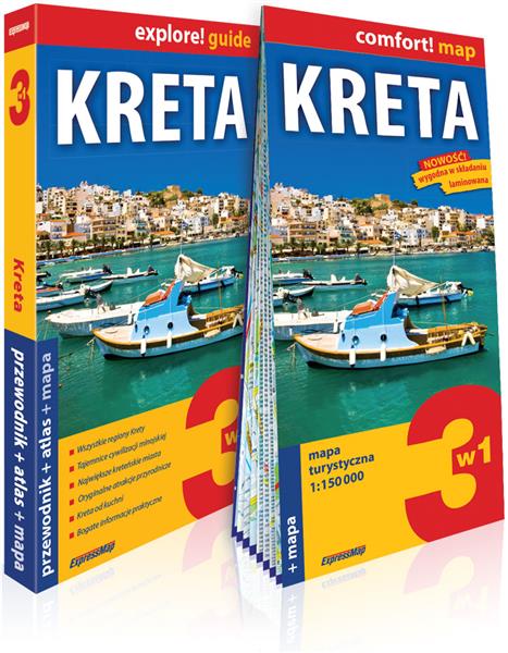 KRETA 3W1. PRZEWODNIK + ATLAS + MAPA, 1:150 000