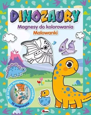 DINOZAURY. MAGNESY DO KOLOROWANIA