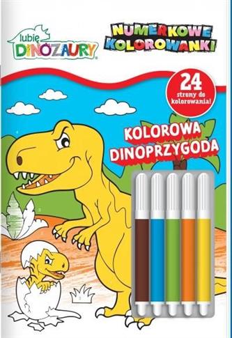 KOLOROWA DINOPRZYGODA.  LUBIĘ DINOZAURY. NUMERKOWE