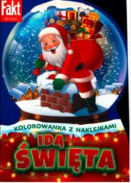 KOLOROWANKA Z NAKLEJKAMI IDĄ ŚWIĘTA