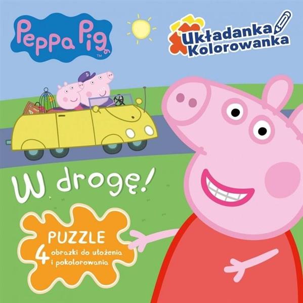 PEPPA PIG. UKŁADANKA KOLOROWANKA NR 1 W DROGĘ!