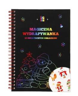 MAGICZNA WYDRAPYWANKA Z OBRAZKAMI ŚWIĄTECZNYMI