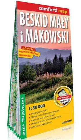 Beskid Mały i Makowski; laminowana mapa turystyczn