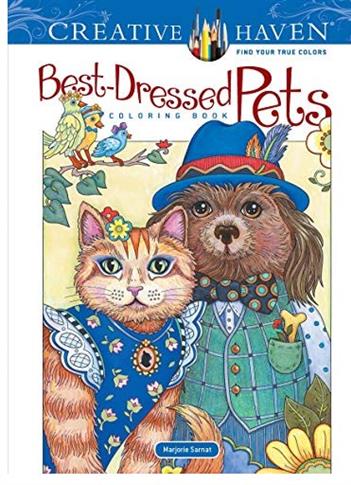 Creative Haven Best-Dressed Pets Coloring Book;