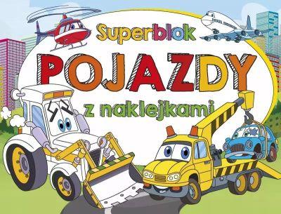 SUPERBLOK Z NAKLEJKAMI POJAZDY