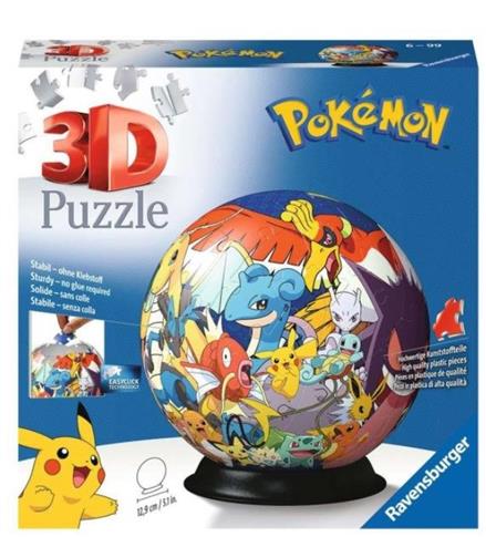 Ravensburger, puzzle kuliste 3D, Pokemon, 72 el.