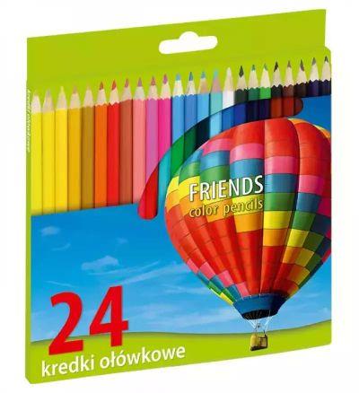Kredki ołówkowe UNIONL sześciokątne 24 kolorów