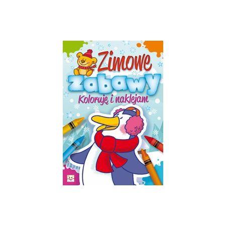 ZIMOWE ZABAWY. KOLORUJĘ I NAKLEJAM