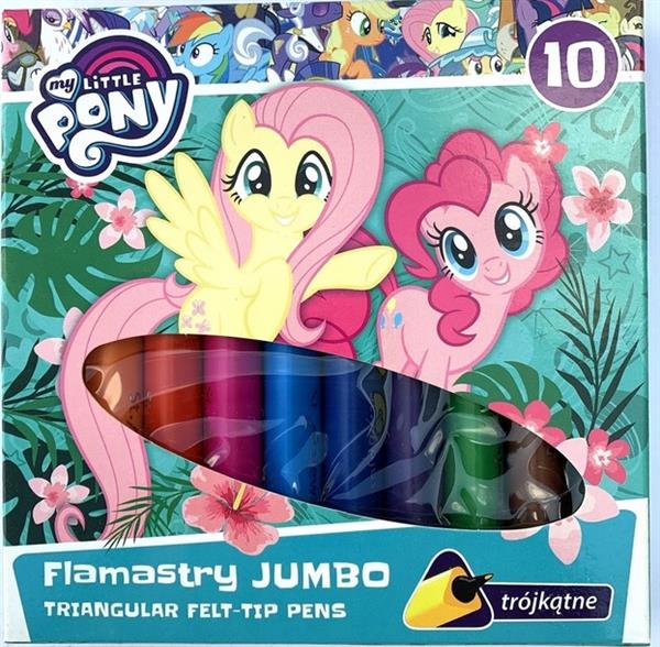 MY LITTLE PONY - FLAMASTRY TRÓJKĄTNE JUMBO 10 KOL