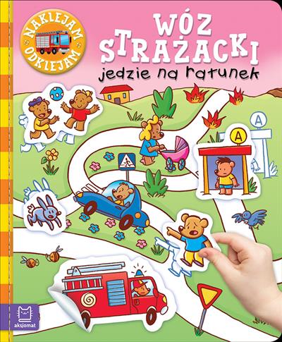 Naklejam-odklejam. Wóz strażacki jedzie na ratunek