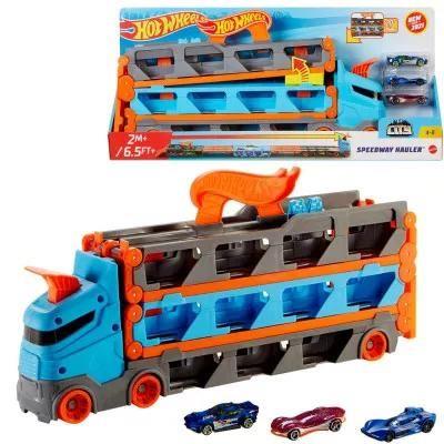 Hot Wheels, wyścigowy transporter City, 2w1 + 3