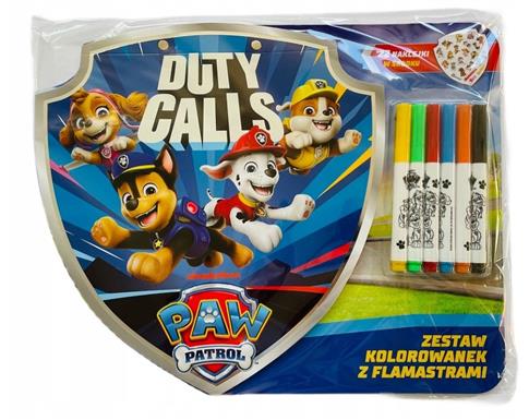 PSI PATROL ZESTAW KOLOROWANEK Z FLAMASTRAMI + NAKL