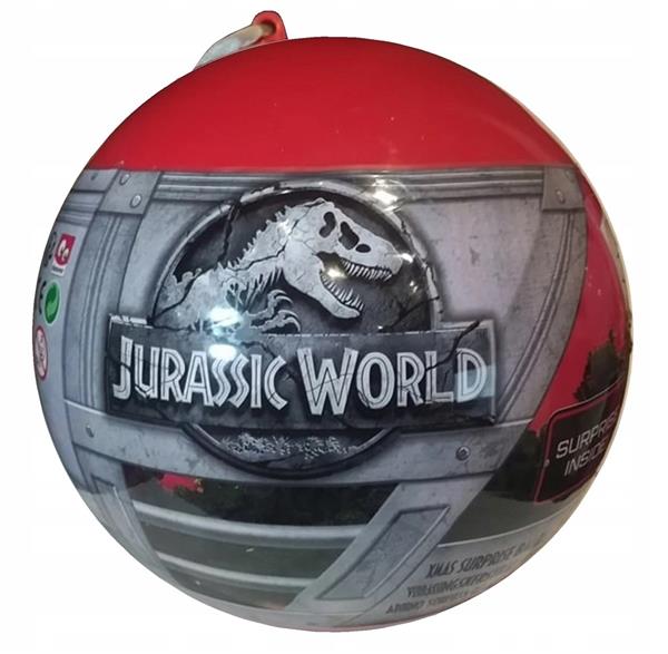 ŚWIĄTECZNA BOMBKA Z NIESPODZIANKĄ JURASSIC WORLD