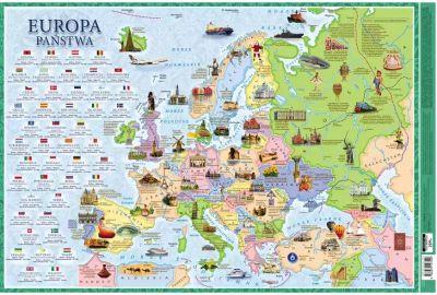 PODKŁADKA NA BIURKO. EUROPA, PAŃSTWA