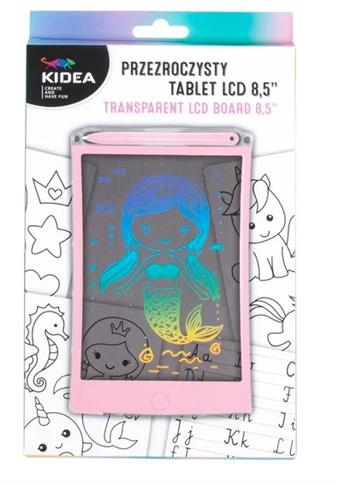 Kidea, Przezrozysty tablet LCD znikopis, różowy