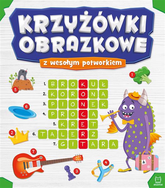 KRZYŻÓWKI OBRAZKOWE Z WESOŁYM POTWORKIEM