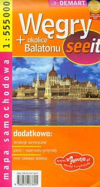 Węgry okolice Balatonu mapa samochodowa