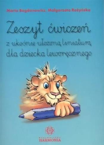 Zeszyt ćwiczeń z ukośnie ułożoną liniaturą dla