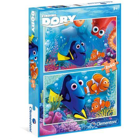 PUZZLE 2X60 GDZIE JEST DORY CLEMENTONI