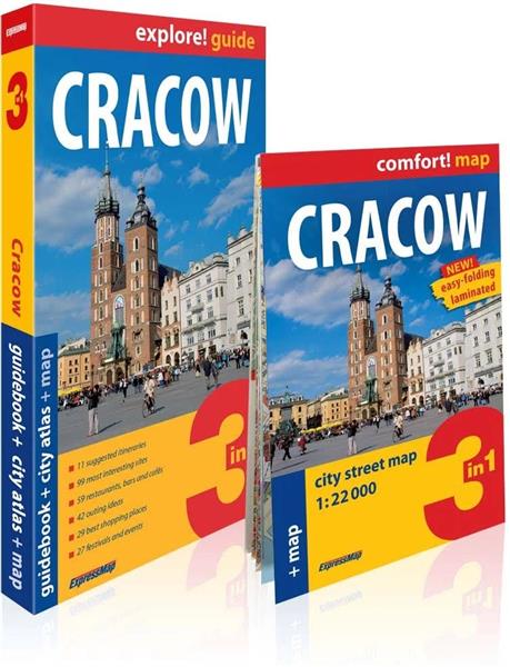 KRAKÓW (CRACOW) 3W1: PRZEWODNIK + ATLAS + MAPA