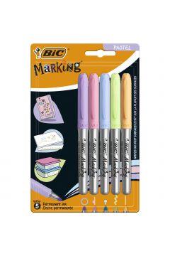 MARKER BIC MARKING PASTEL PERMAMENTNE BLISTER 5SZT