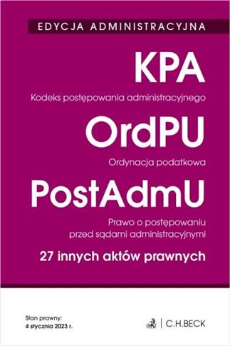 Kodeks postępowania administracyjnego. Ordynacja p