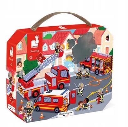 Puzzle w walizce Strażacy 24 elementy - układanka
