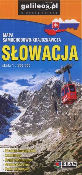 MAPA SAMOCHODOWO-KRAJ. - SŁOWACJA 1:500 000MAPA SA