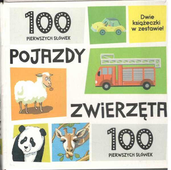PAKIET 100 PIERWSZYCH SŁÓWEK POJAZDY/ZWIERZĘTA