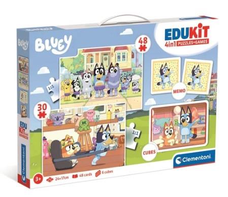 Puzzle +Gry 4w1 Bluey Clementonii +3 lata