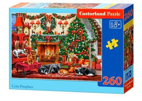 Puzzle 260 elementów. Przytulny kominek
