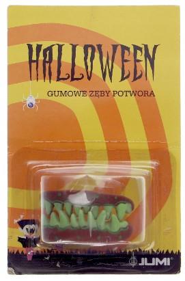 Gumowe zęby potwora halloween