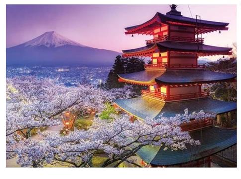 EDUCA, PUZZLE, WIDOK NA FUDŻI JAPONIA, 2000 EL.