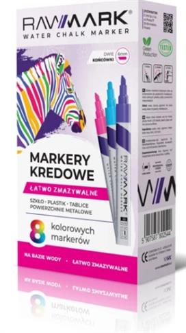 Markery kredowe, 8 kolorów