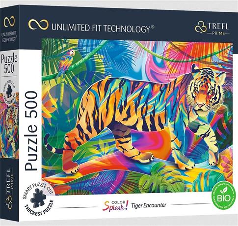 Puzzle 500 el. Color Splash! Tiger Encounter Trefl