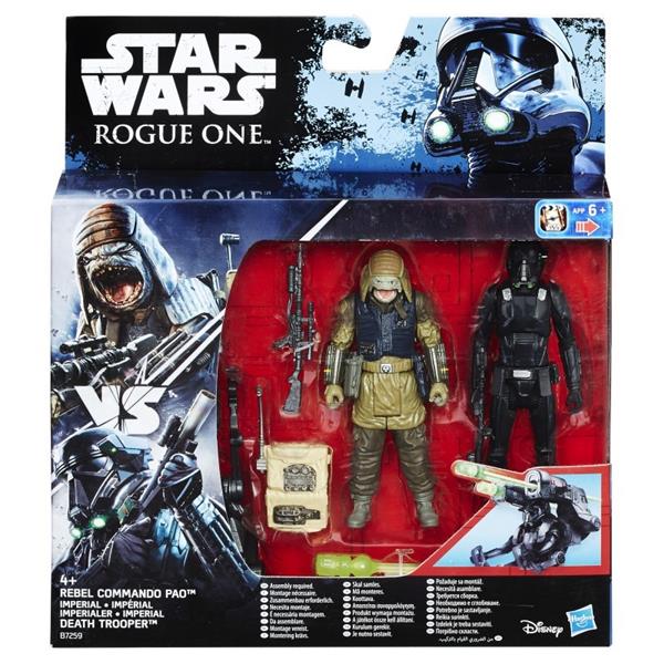 STAR WARS 2-PAK FIGUREK B7259 REBEL COMMANDO PAD&D