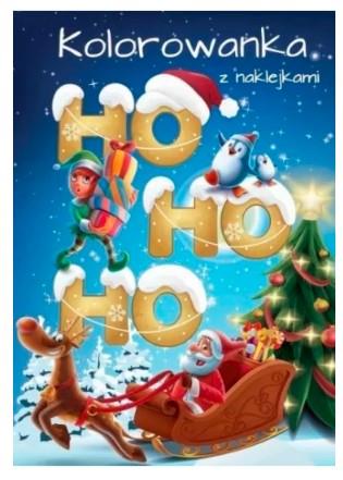 HO HO HO. KOLOROWANKA Z NAKLEJKAMI