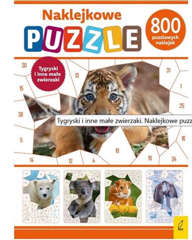 Tygryski i inne małe zwierzaki. Naklejkowe puzzle